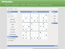 Tablet Screenshot of minisudoku.com